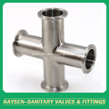 ISO/IDF Sanitary clamped cross pipe fittings